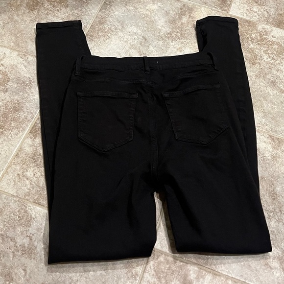 PacSun High Rise Destroyed Distressed Jegging Jeans Black Size 25 Stretchy - Picture 3 of 9